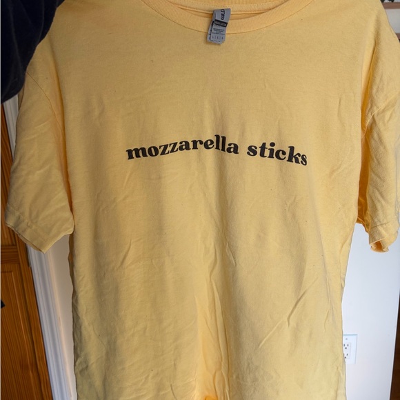 Gildan Tops - Yellow 'mozzarella sticks' Graphic Tee